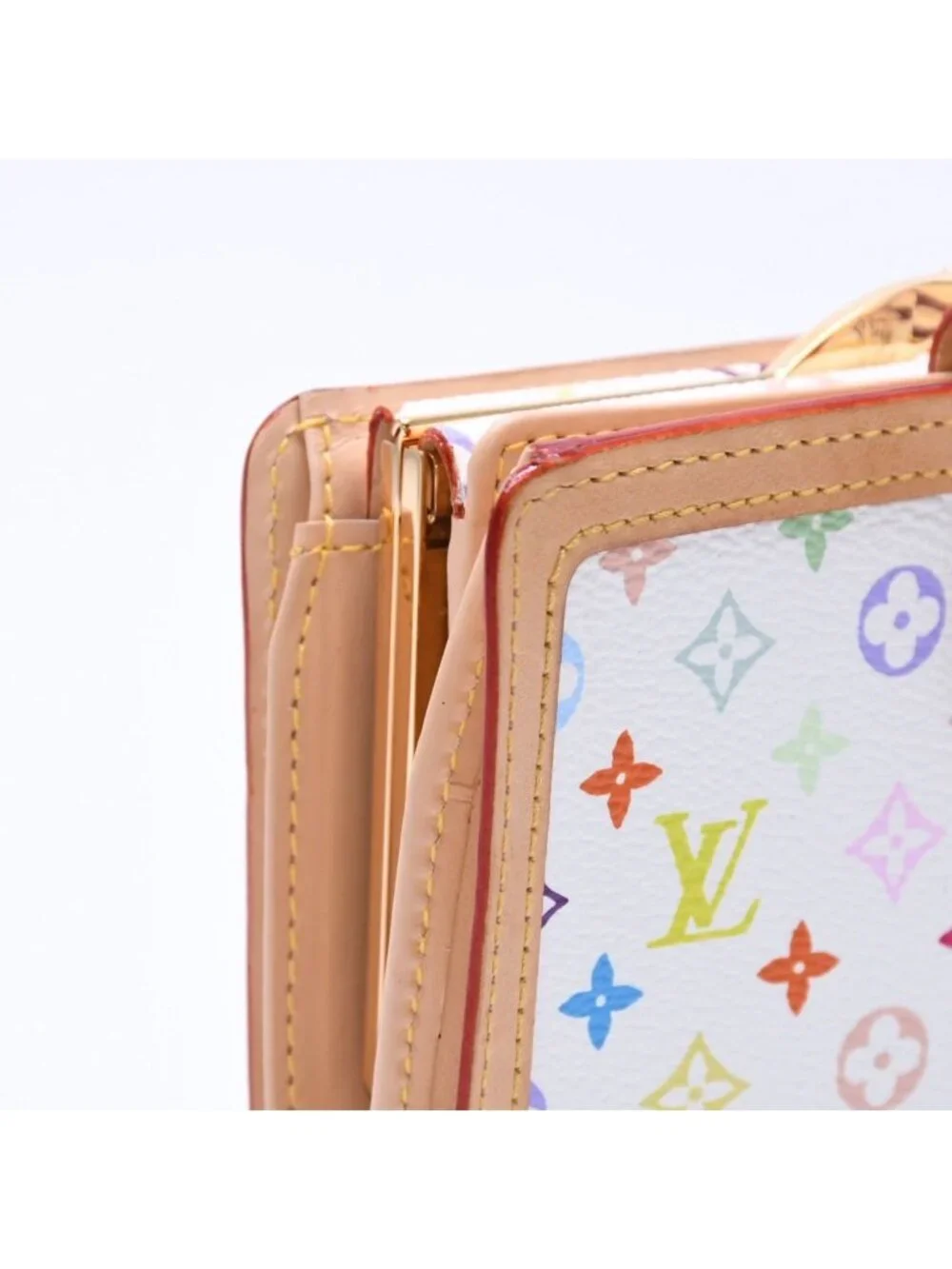 Louis Vuitton Portefeuille Vienois Bifold Wallet Monogram Multicolor White